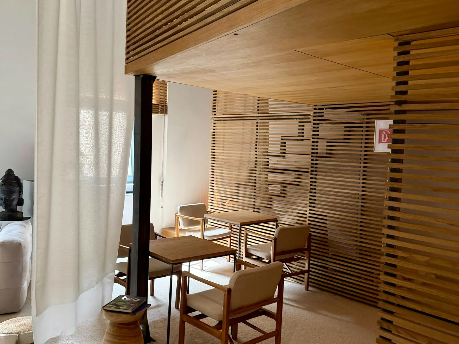 Architectural timber slats shown as a representative profile and millwork direction